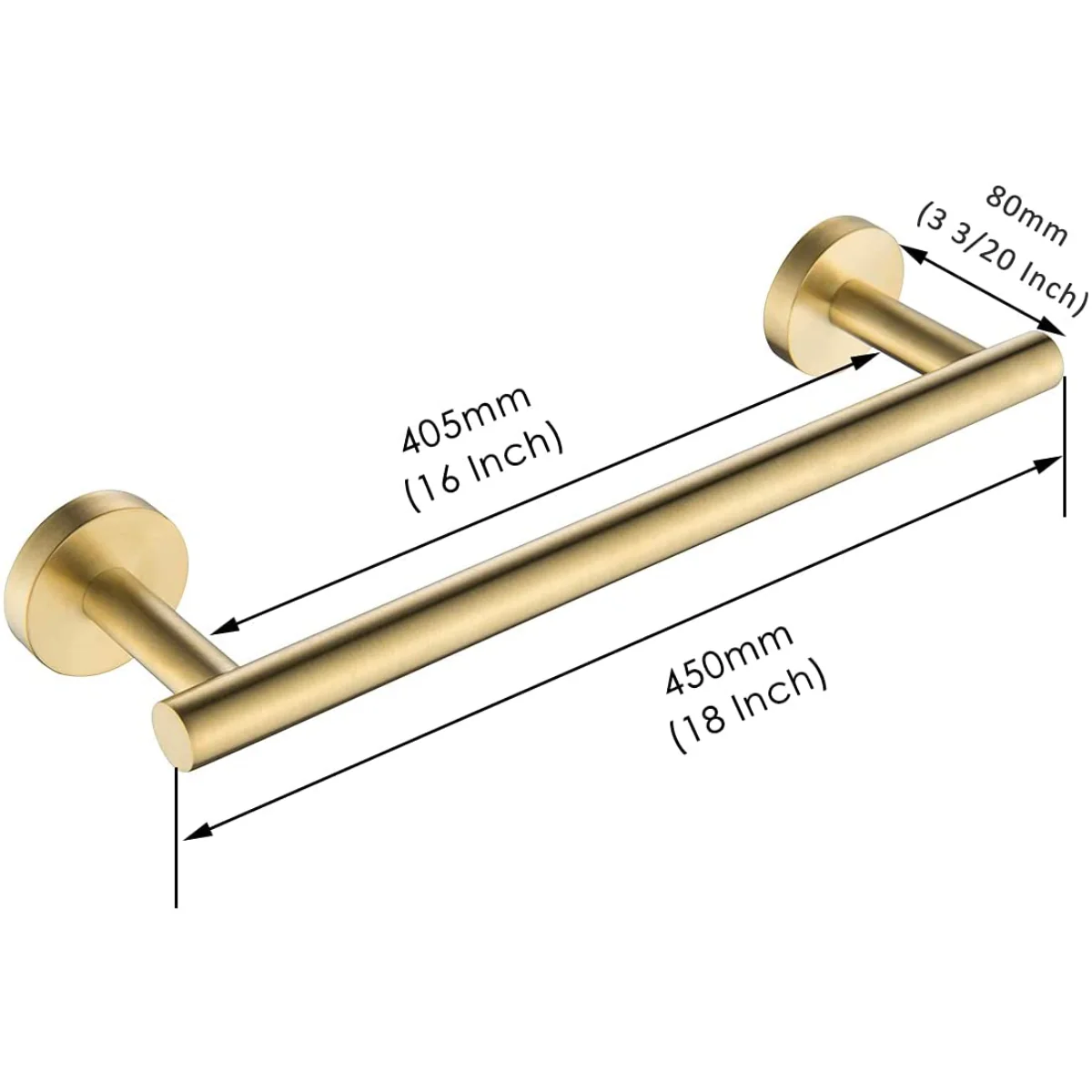 16 Inches Towel Bar for Bathroom SUS304 Stainless Steel Hand Towel Holder Kitchen Dish Cloths Hanger RUSTPROOF Wall Mounted - Image 7