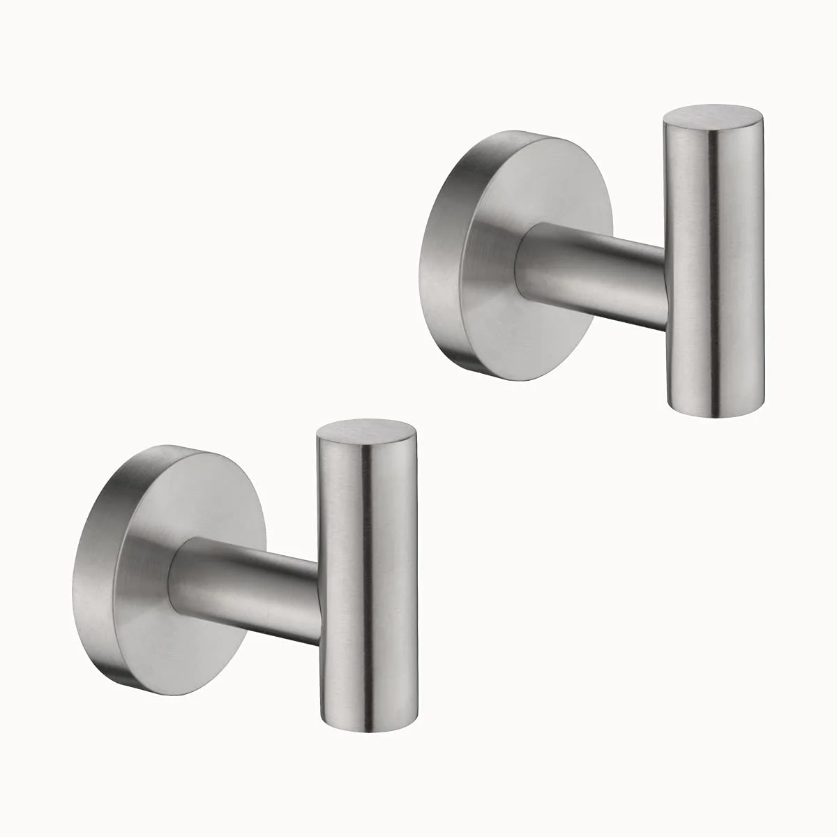 2 Pack Bath Towel Hooks Wall Mounted Robe Hook for Bathroom Kitchen SUS304 Stainless Steel Coat Clothes Hooks Rustproof