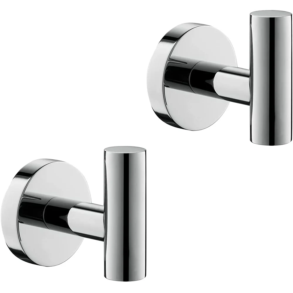 2 Pack Bath Towel Hooks Wall Mounted Robe Hook for Bathroom Kitchen SUS304 Stainless Steel Coat Clothes Hooks Rustproof - Image 7