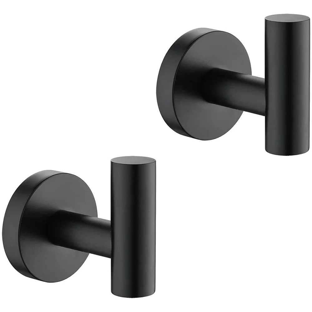 2 Pack Bath Towel Hooks Wall Mounted Robe Hook for Bathroom Kitchen SUS304 Stainless Steel Coat Clothes Hooks Rustproof - Image 8