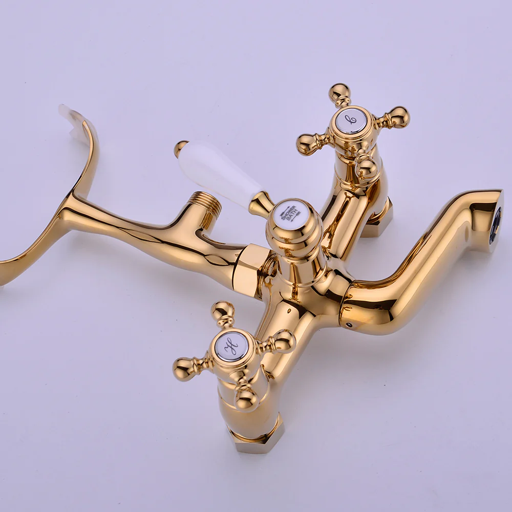 Antique Bathtub Faucet | Wall-Mounted Shower Faucet | European Single Handle Brass Tub Faucet - Image 5