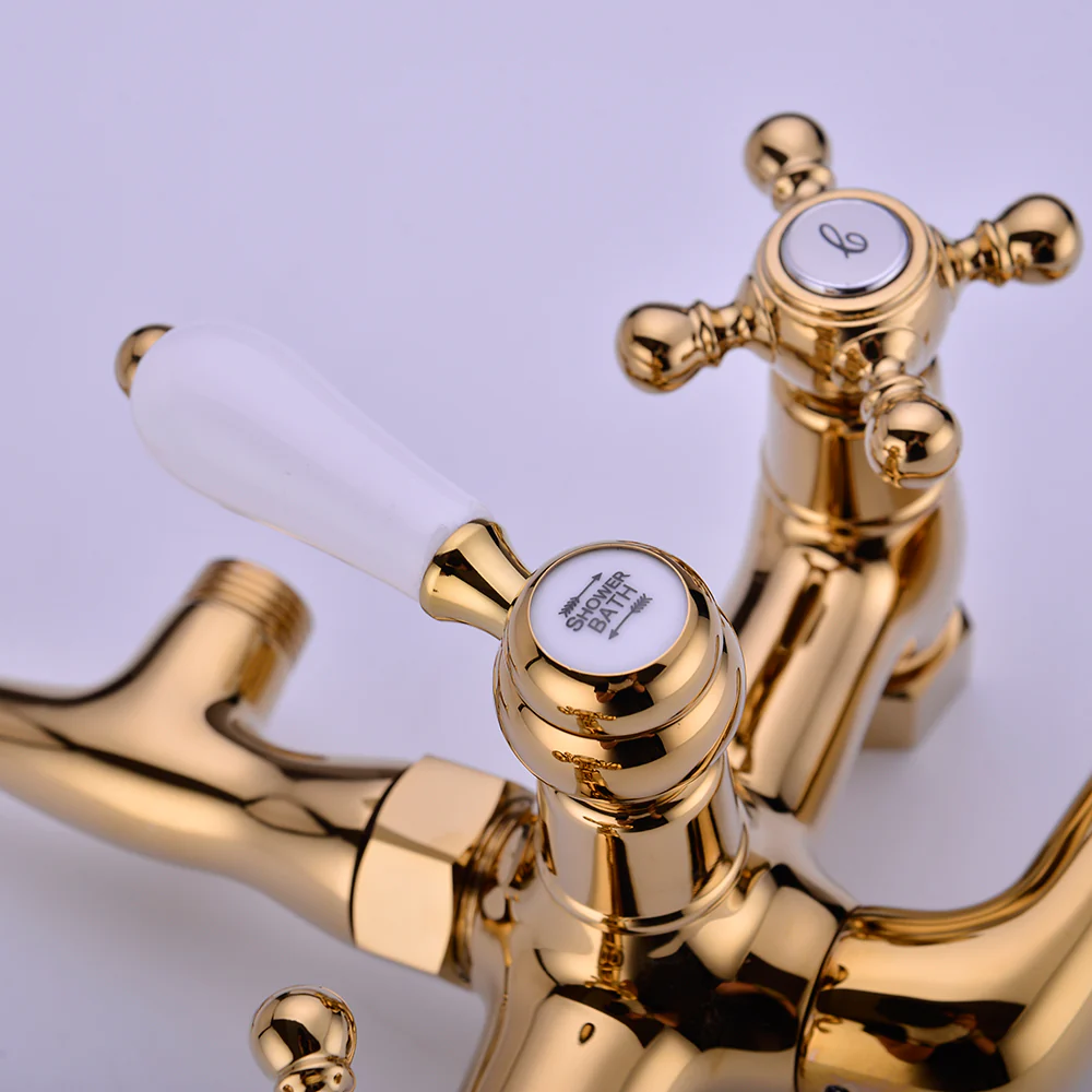 Antique Bathtub Faucet | Wall-Mounted Shower Faucet | European Single Handle Brass Tub Faucet - Image 8