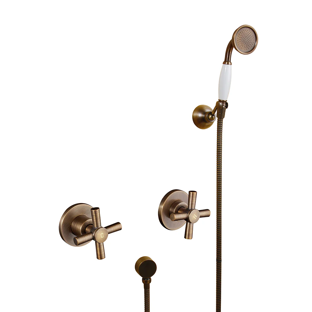 Antique Brass Shower Faucet | Shower System with 8 Rain Shower head | Multi-Function Adjustable Slide Bar shower set - Image 17