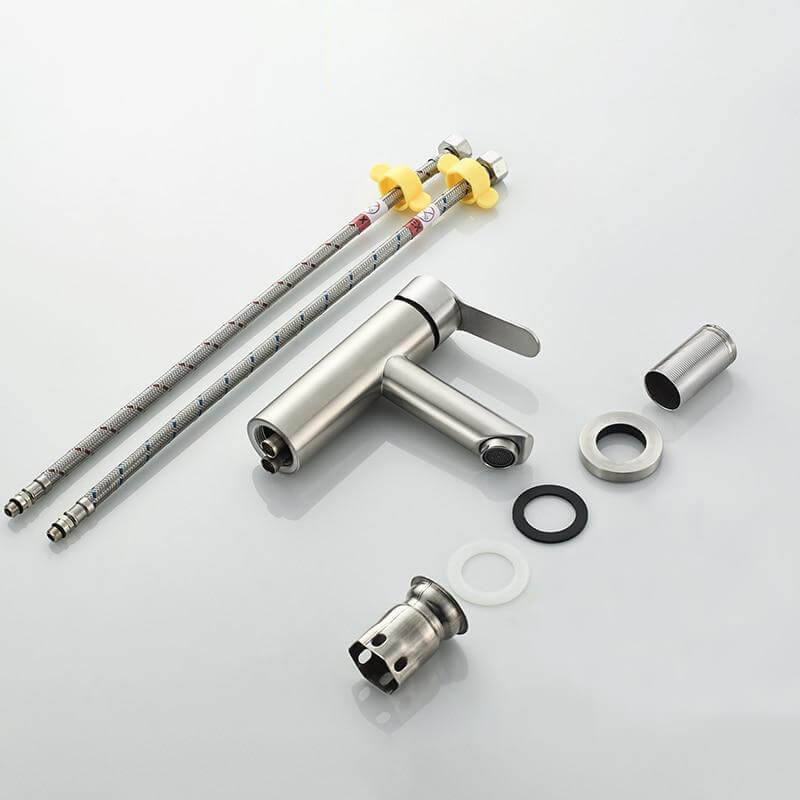Basin Faucet Stainless Steel Faucet Bathroom Mixer Tap Single Hole Hot and Cold Water Classic Basin Faucets - Image 6