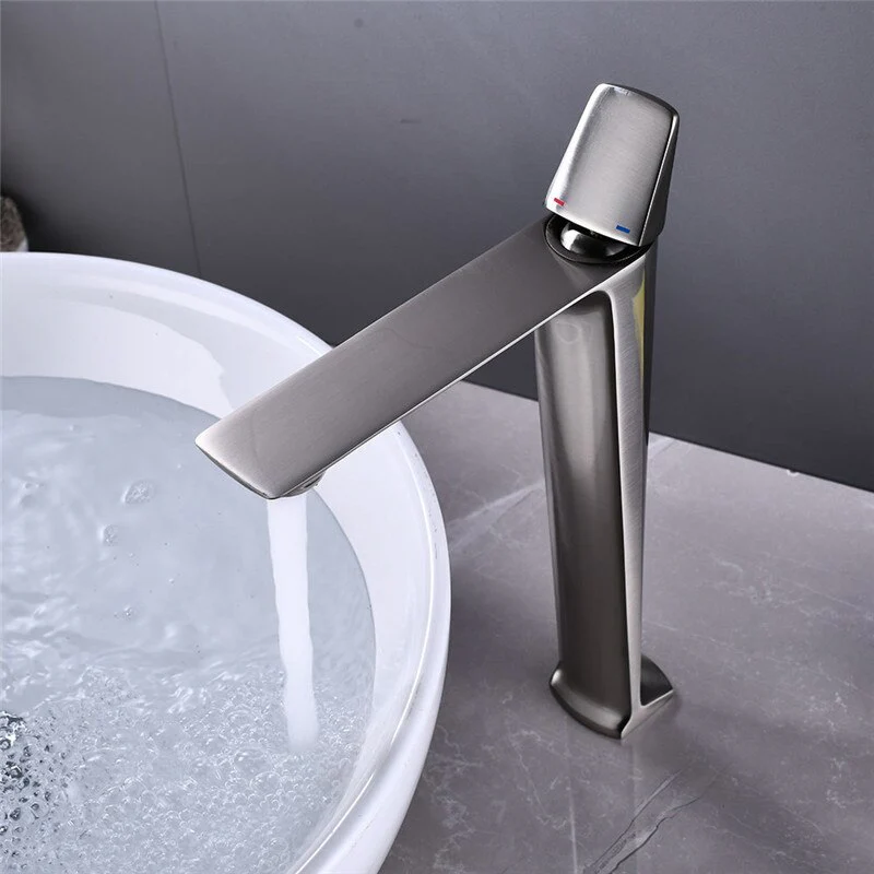 Basin Faucets Black Brass Faucet Hot and Cold Bathroom Sink Faucet Deck Mounted Toilet Nickel/Grey Color Mixer Water Tap - Image 4