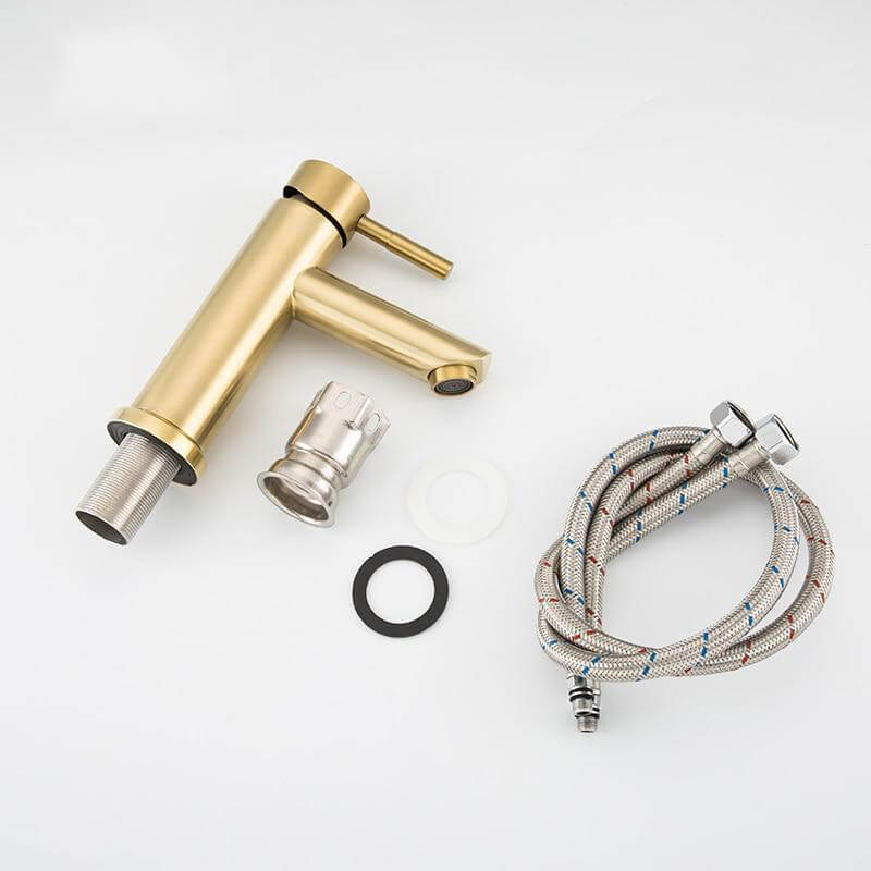 Basin Faucets Brushed Gold Bathroom Faucet Mixer Stainless Steel Waterfall Faucet Bathroom Faucet Basin Mixer - Image 3