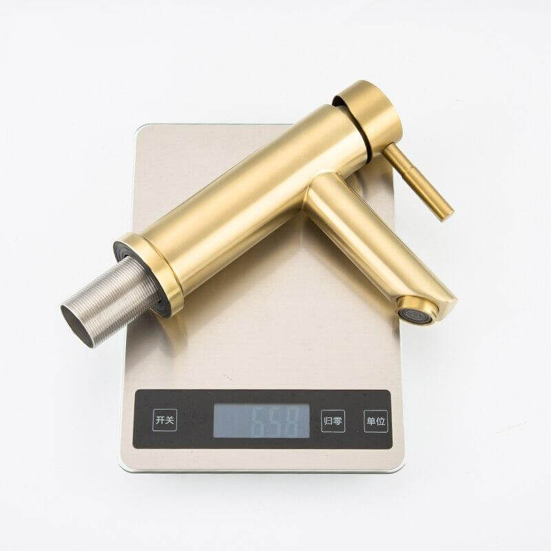 Basin Faucets Brushed Gold Bathroom Faucet Mixer Stainless Steel Waterfall Faucet Bathroom Faucet Basin Mixer - Image 4