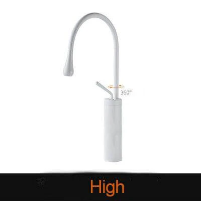 Basin Faucets Modern White Bathroom Faucet Waterfall faucets Single Hole Cold and Hot Water Tap Basin Faucet Mixer Taps - Image 9