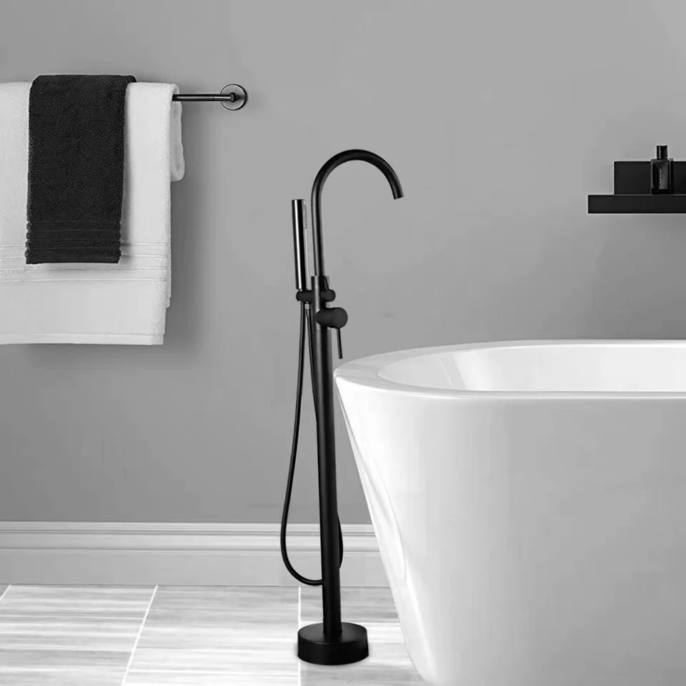 Bathroom Bathtub Faucet Mixer Freestanding Bathtub Faucet Bathtub Tap Hot and Cold Water Bath Tub Faucet Floor Mounted - Image 3