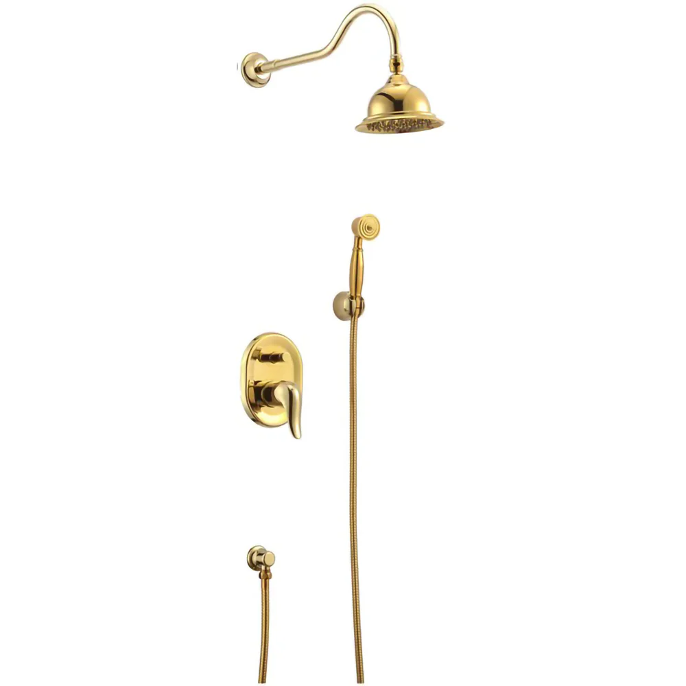 Bathroom Concealed Luxury Rain Mixer Shower Combo Set | Wall Mounted Rainfall Shower Head System Polished Chrome - Image 5