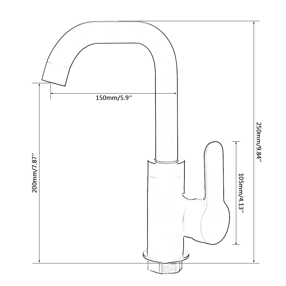 Bathroom Faucet Basin Mixer Black Sink Mixer Taps Kitchen Single Lever Faucet Sink Tap Water Kitchen Faucet Bathroom Accessories - Image 8