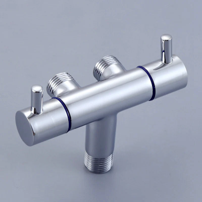 Bathroom Faucet Valve Angle Valve Single Inlet Double Outlet Double Control Valve for Shower Head Toilet Sink Basin Water Heater - Image 3