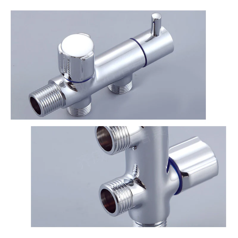 Bathroom Faucet Valve Angle Valve Single Inlet Double Outlet Double Control Valve for Shower Head Toilet Sink Basin Water Heater - Image 4