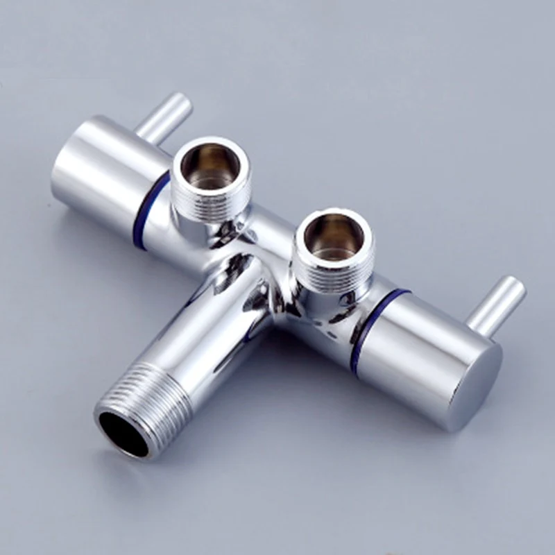 Bathroom Faucet Valve Angle Valve Single Inlet Double Outlet Double Control Valve for Shower Head Toilet Sink Basin Water Heater - Image 6