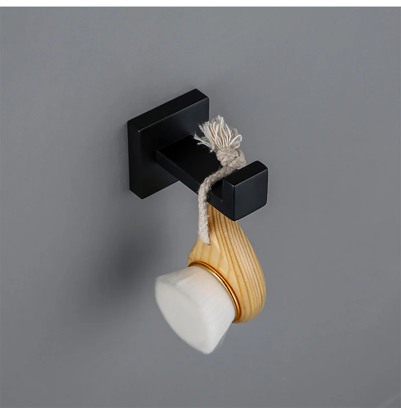 Bathroom Hardware Set Black Robe Hook Towel Rail Bar Rack Bar Shelf Tissue Paper Holder Toothbrush Holder Bathroom Accessories - Image 3