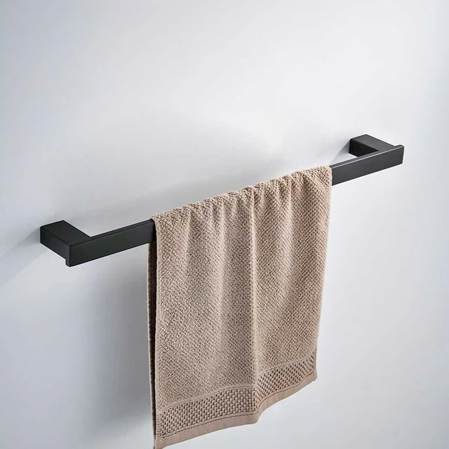 Bathroom Hardware Set Matte Black Paper Holder Towel Rail Rack Robe Hook Toilet Brush Holder Bathroom Accessories - Image 5