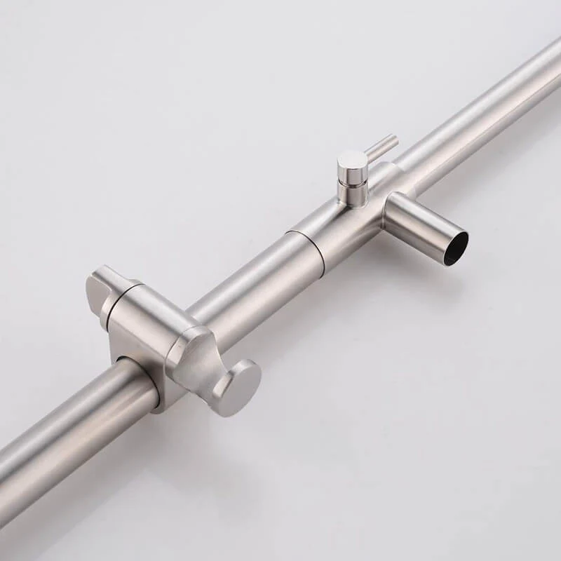 Bathroom Shower Column Set | SUS 304 Stainless Steel Bathroom Shower System | Wall Mounted Adjustable Triple Function Shower Faucet Brushed Nickel - Image 5