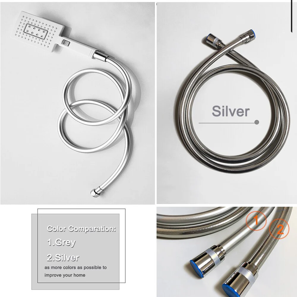 Bathroom Shower Hose High Pressure PVC Handheld Shower Plumbing Flexible Hose GI/2 Universal Interface Anti Winding Fixture - Image 3