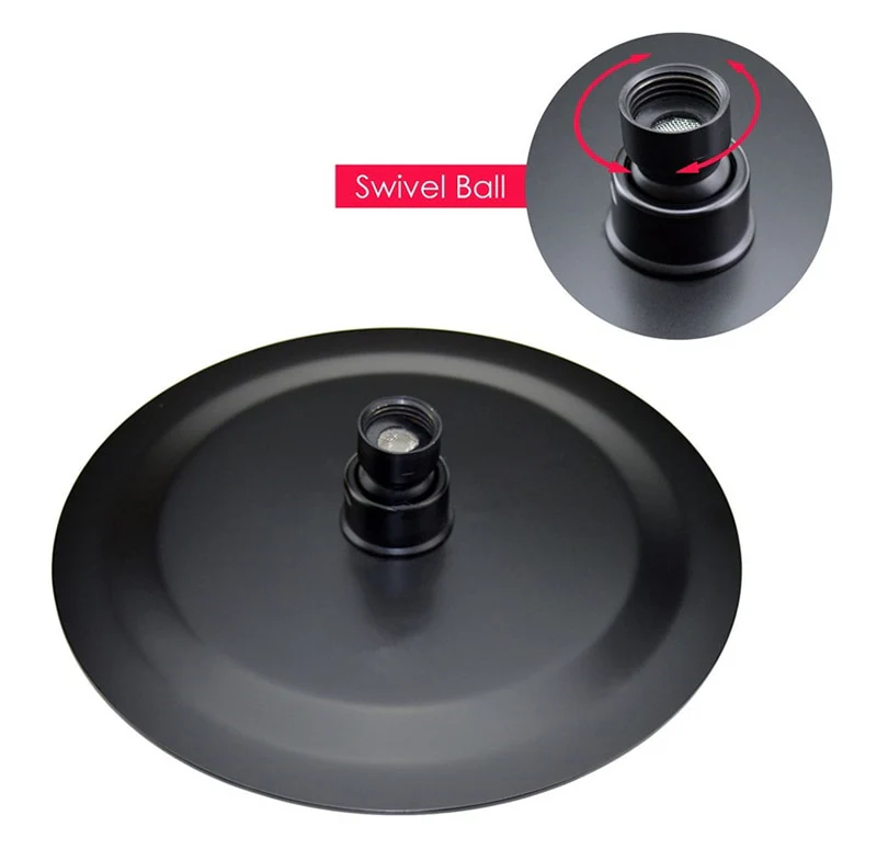 Bathroom Shower Set Matte Black Rain Shower Faucet Wall or Ceiling Mounted Thermostatic Valve System 8-12"Shower Head - Image 6