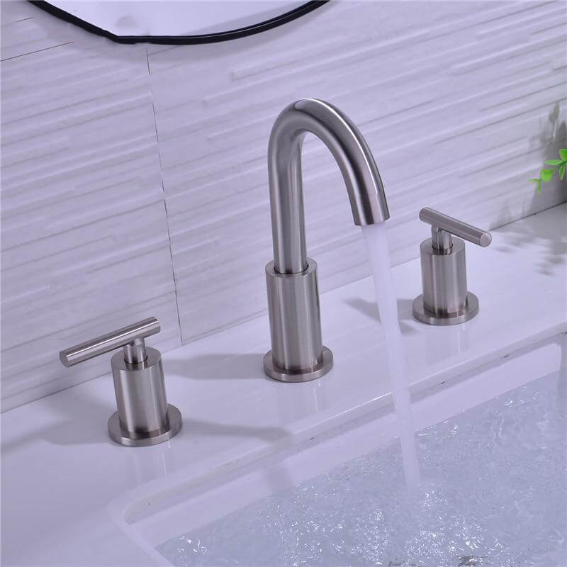 Bathroom Sink Faucet Solid Brass Double Handle Sink Mounted Hot & Cold Mix Basin Faucet European Style Basin Accessories - Image 12