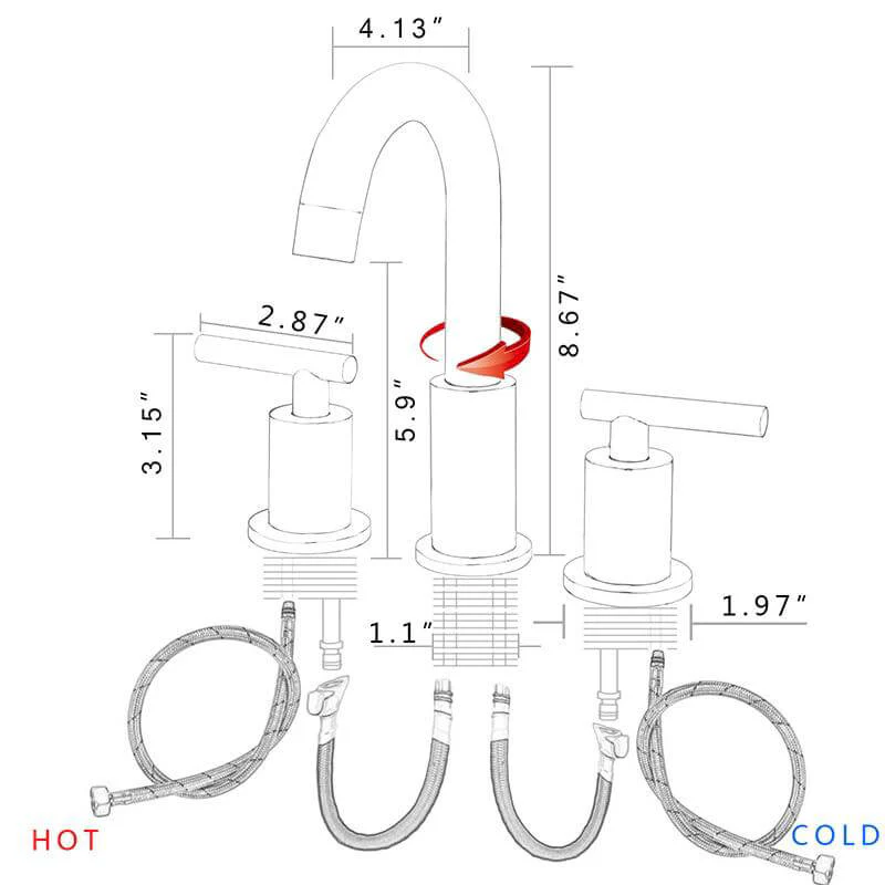 Bathroom Sink Faucet Solid Brass Double Handle Sink Mounted Hot & Cold Mix Basin Faucet European Style Basin Accessories - Image 14