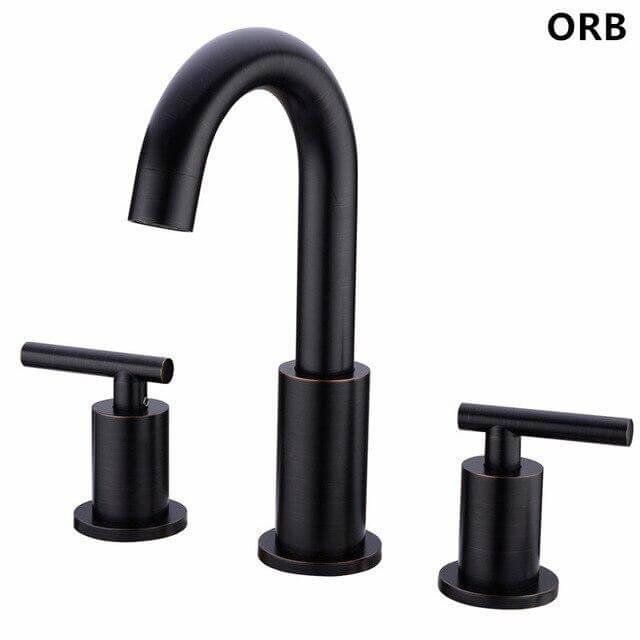 Bathroom Sink Faucet Solid Brass Double Handle Sink Mounted Hot & Cold Mix Basin Faucet European Style Basin Accessories - Image 16