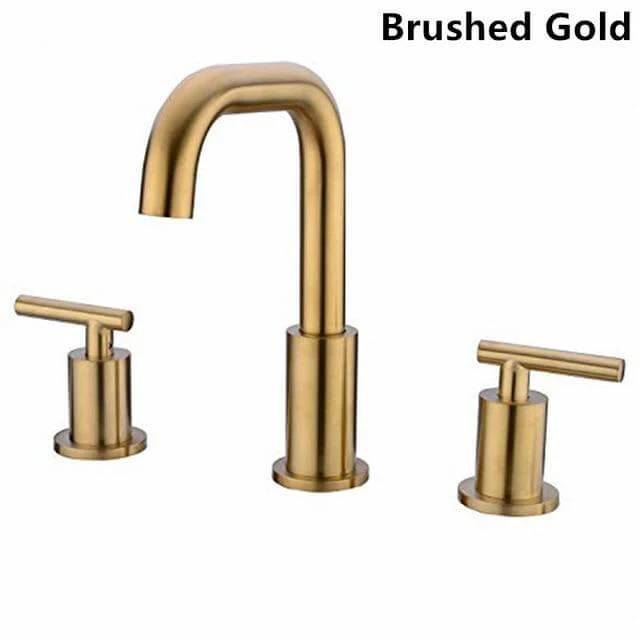 Bathroom Sink Faucet Solid Brass Double Handle Sink Mounted Hot & Cold Mix Basin Faucet European Style Basin Accessories - Image 19