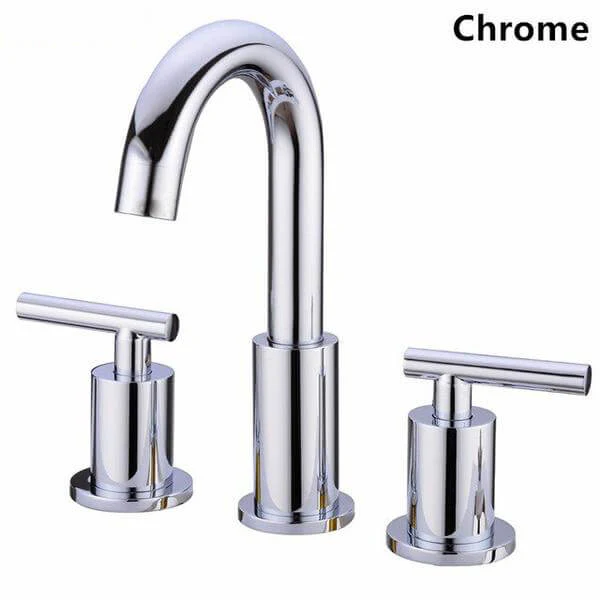 Bathroom Sink Faucet Solid Brass Double Handle Sink Mounted Hot & Cold Mix Basin Faucet European Style Basin Accessories - Image 20