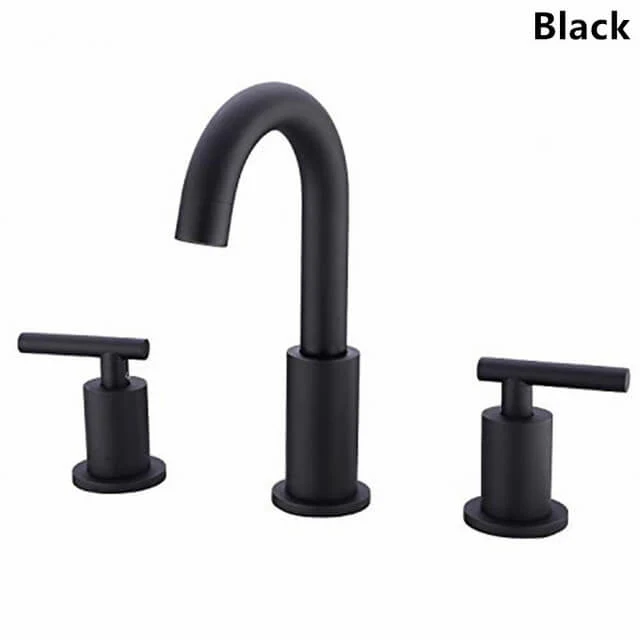 Bathroom Sink Faucet Solid Brass Double Handle Sink Mounted Hot & Cold Mix Basin Faucet European Style Basin Accessories - Image 21