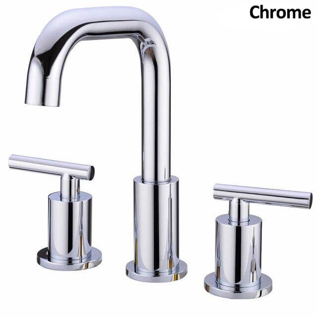 Bathroom Sink Faucet Solid Brass Double Handle Sink Mounted Hot & Cold Mix Basin Faucet European Style Basin Accessories - Image 22