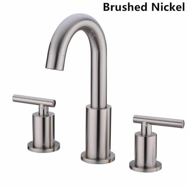Bathroom Sink Faucet Solid Brass Double Handle Sink Mounted Hot & Cold Mix Basin Faucet European Style Basin Accessories - Image 24