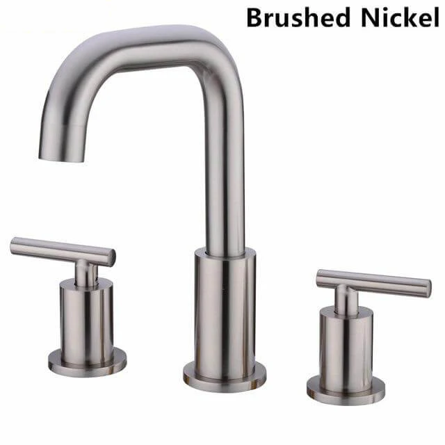 Bathroom Sink Faucet Solid Brass Double Handle Sink Mounted Hot & Cold Mix Basin Faucet European Style Basin Accessories - Image 25