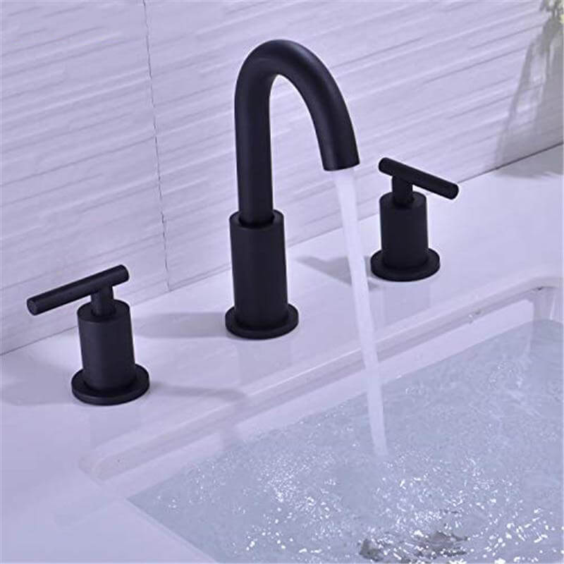 Bathroom Sink Faucet Solid Brass Double Handle Sink Mounted Hot & Cold Mix Basin Faucet European Style Basin Accessories - Image 7