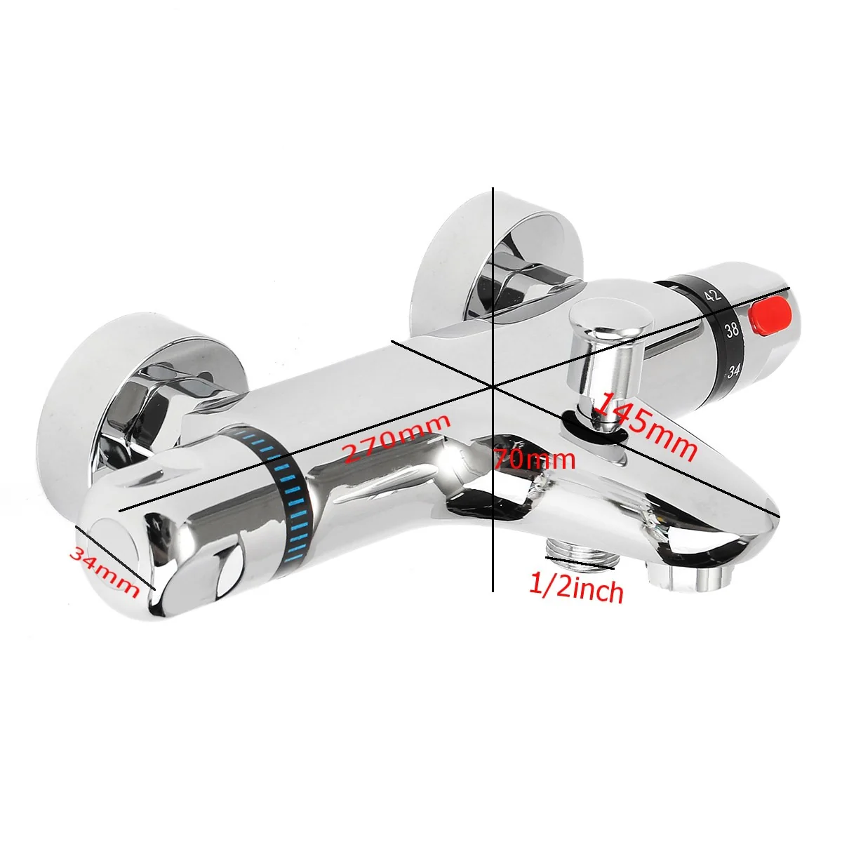 Bathroom Thermostatic Mixer Tap Hot And Cold Bathroom Mixer Mixing Valve Bathtub Faucet Thermostatic Shower Faucets Set - Image 11