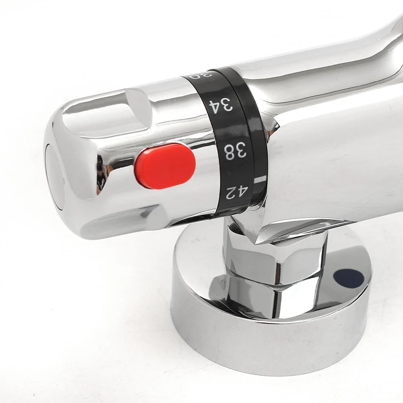 Bathroom Thermostatic Mixer Tap Hot And Cold Bathroom Mixer Mixing Valve Bathtub Faucet Thermostatic Shower Faucets Set - Image 7