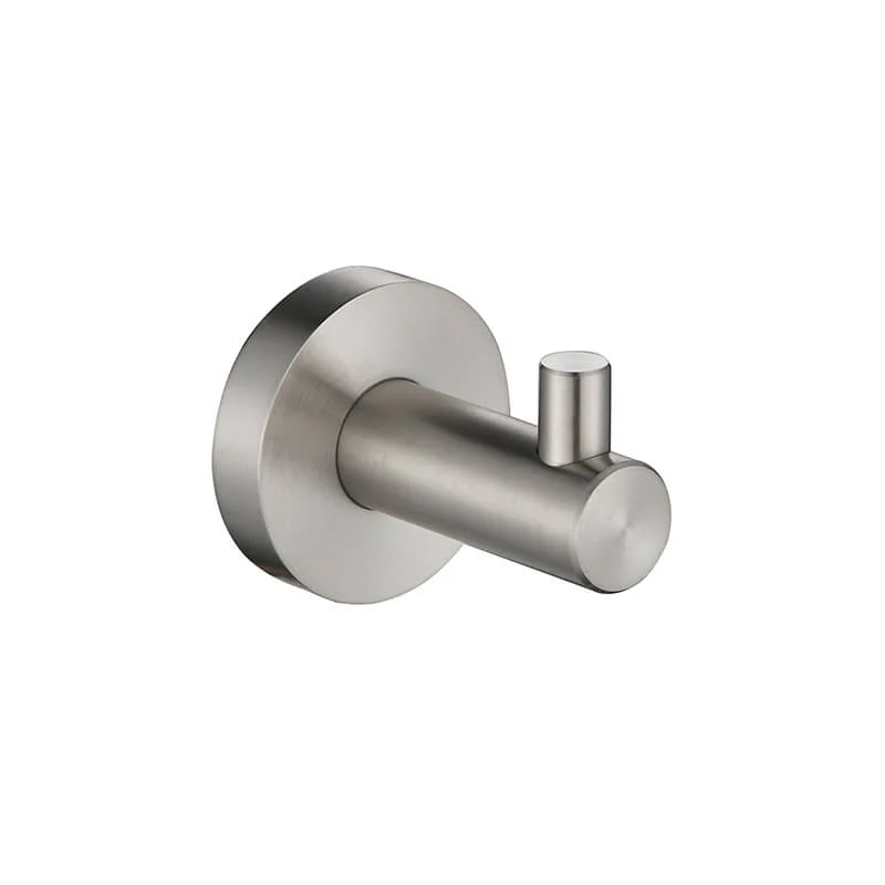 Bathroom Towel Bar | Wall Mounted Stainless Steel Single Towel Bar | Round Style Towel bar Holder Brush Nickel Finished - Image 5