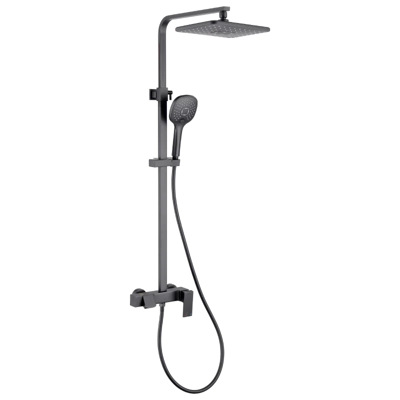 Black Shower Column Set | Bathroom Multifunction Shower Faucet | Brass Shower Mixer with Soap Dish Holder - Image 6