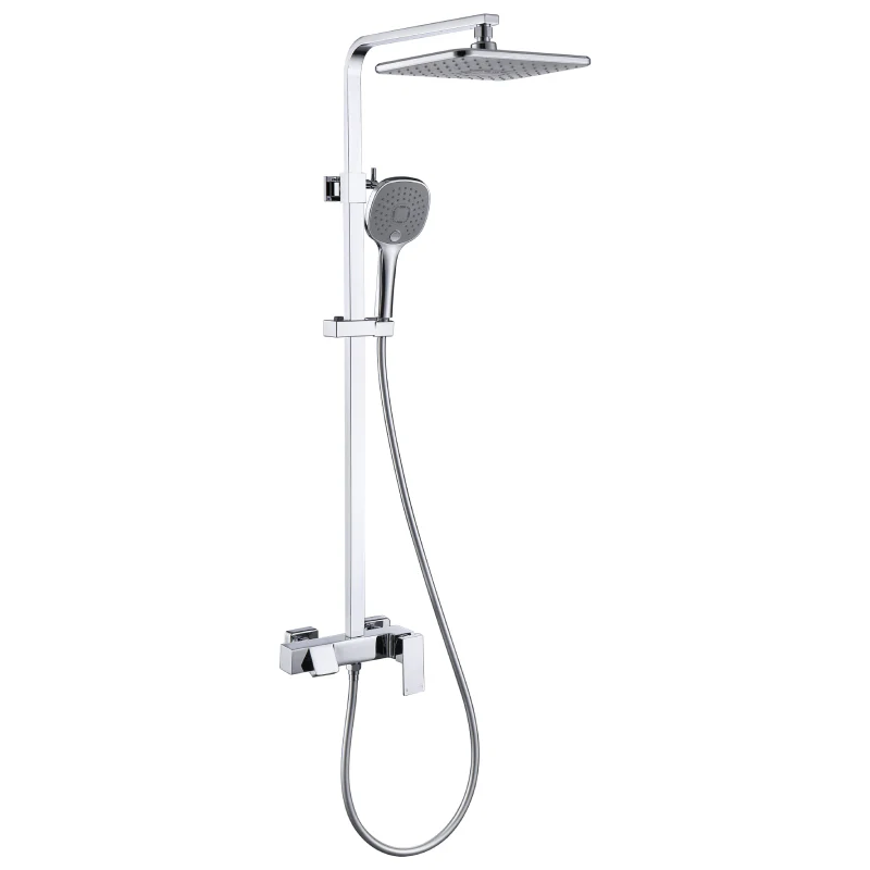 Black Shower Column Set | Bathroom Multifunction Shower Faucet | Brass Shower Mixer with Soap Dish Holder - Image 7