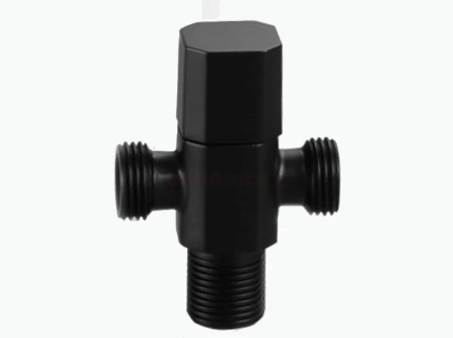 Brass Copper Black Angle Valve for Kitchen Bathroom Toilet  Cold and Hot Water Stop Valve - Image 3