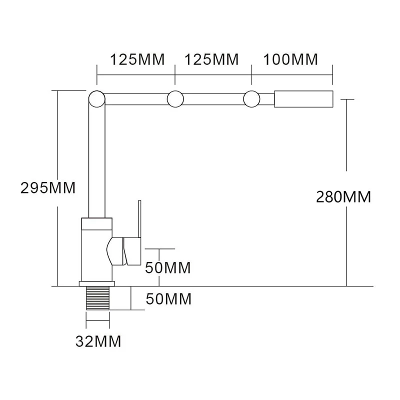 Brass Pot Filler Faucet Deck Mounted Three-Section Extension Folding Kitchen Faucet triple Joint Swing Arm For Hot and Cold - Image 14
