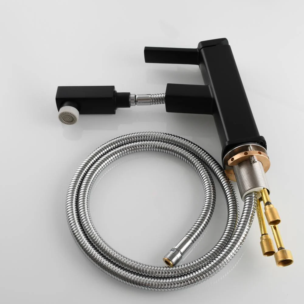 Brass Pulldown Basin Faucet with Pull Out Sprayer Single Lever Faucet for Bathroom Hot and Cold Water Faucet - Image 6