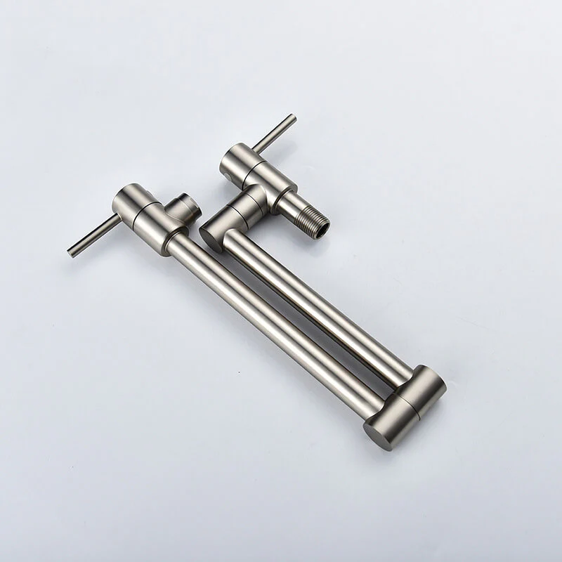 Brass Wall Mounted Kitchen Faucet | Cold Water Folding Kitchen Faucet | Single Lever Rotate Kitchen Sink Faucet 7 Colors - Image 17