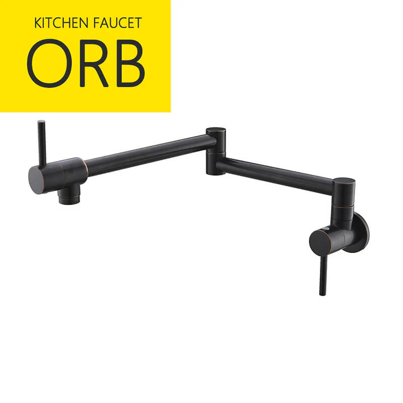 Brass Wall Mounted Kitchen Faucet | Cold Water Folding Kitchen Faucet | Single Lever Rotate Kitchen Sink Faucet 7 Colors - Image 5