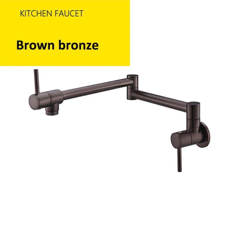 Brass Wall Mounted Kitchen Faucet | Cold Water Folding Kitchen Faucet | Single Lever Rotate Kitchen Sink Faucet 7 Colors - Image 8