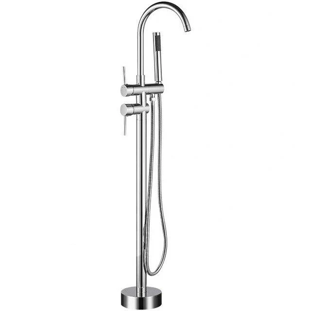 Brushed Gold Floor Stand Bathtub Faucet Black | Bathroom Freestanding Bathtub Faucet - Image 10