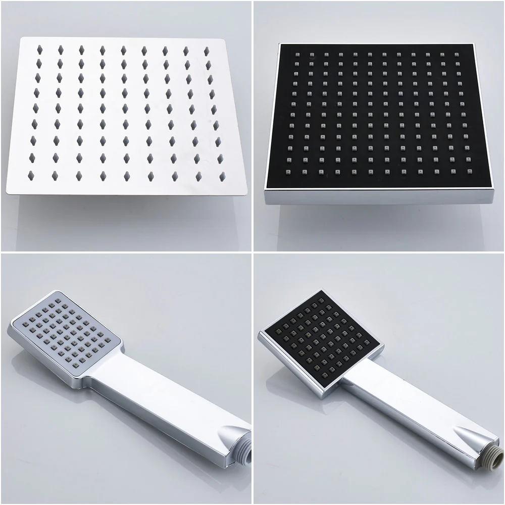 Chrome Shower Faucet Set Bathroom Rainfall Shower Mixers Swivel Spout Bath Shower Crane Hot Cold Mixer Tap - Image 4
