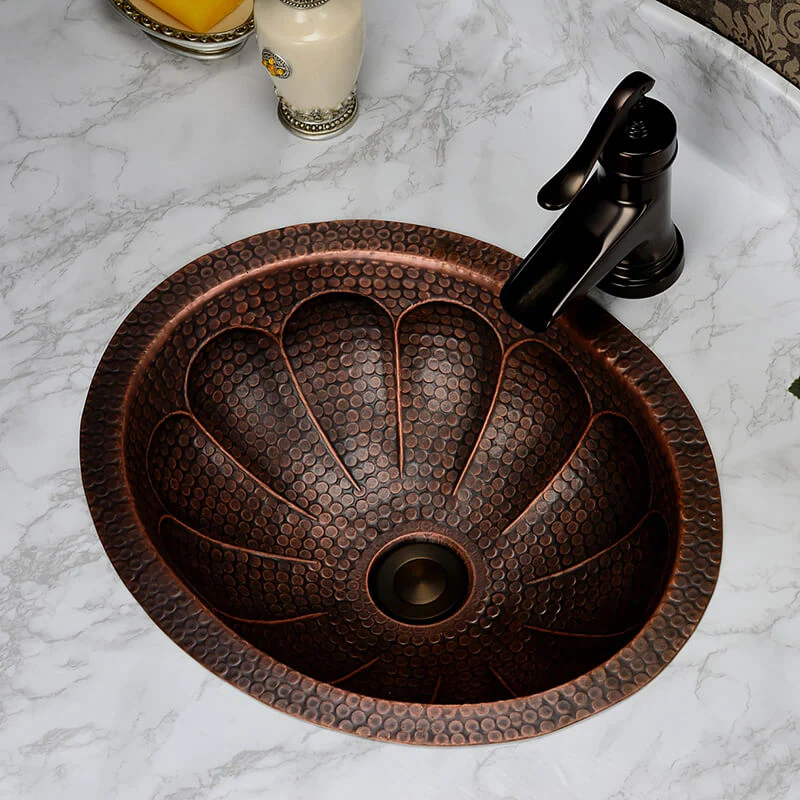 Classical Brass Sink | European Wash Basin | Antique Copper Basin Vintage Copper Basin Art Basin - Image 2