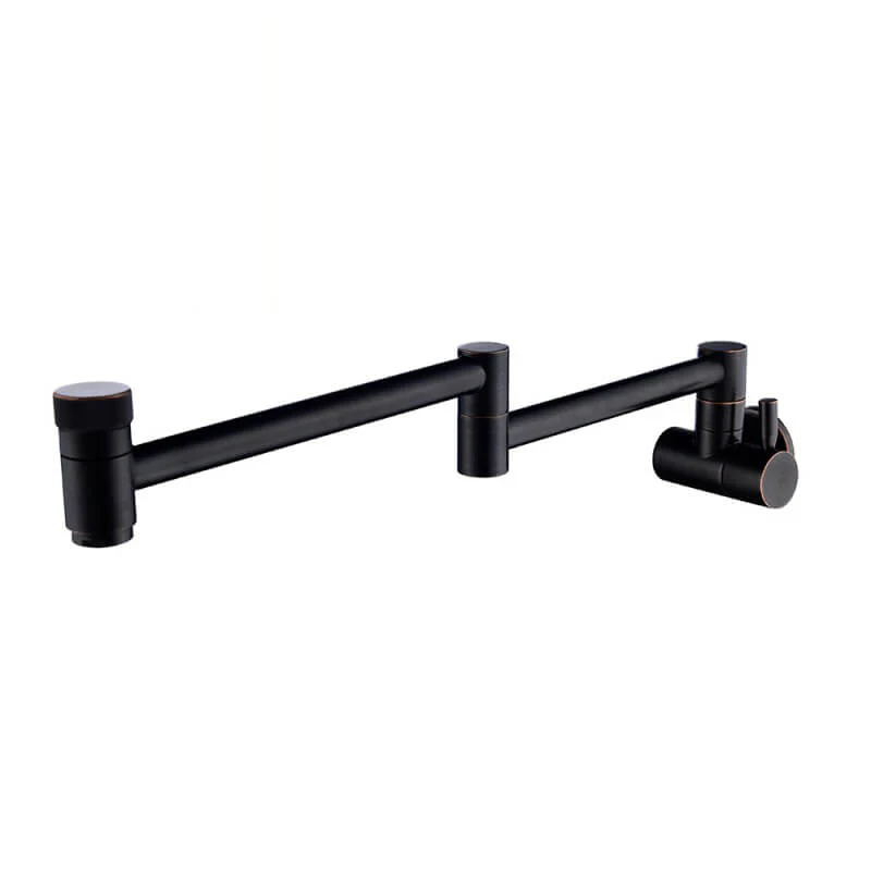 Cold Water Folding Kitchen Faucet | Wall Mounted Swivel Kitchen Taps | Double Handle Brass Kitchen Faucet 4 Colors - Image 6