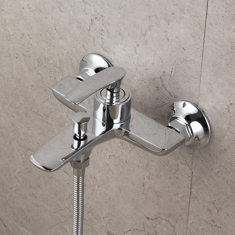 Dual Function Wall Mount Bathtub Faucet Brass Lavatory Bath Tub Mixer Taps Single Handle Bathtub Faucet - Image 3