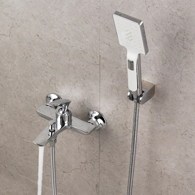 Dual Function Wall Mount Bathtub Faucet Brass Lavatory Bath Tub Mixer Taps Single Handle Bathtub Faucet - Image 6